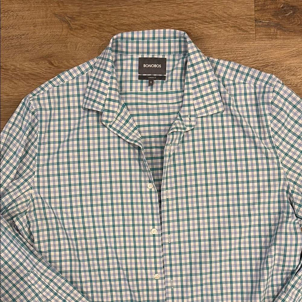 Bonobos Men's Green Plaid Shirt